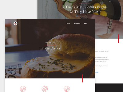 Trish’s Dishes Foods food interaction landingpage responsive retail ui ux website
