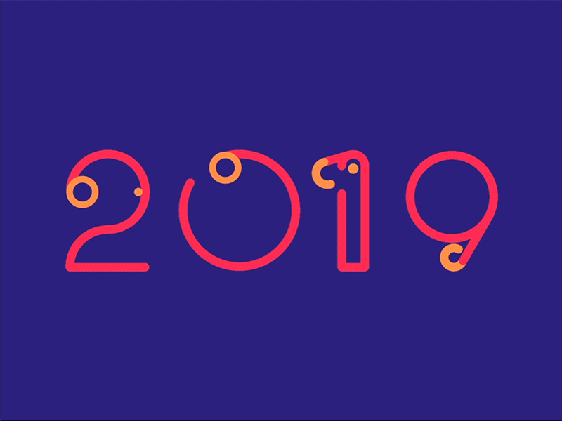 2019 year! design illustration logo motion typography visual