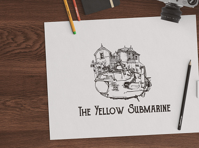 A custom hand drawn logo for your Submarine business branding custom logo design hand drawn logo handdrawn logo illustration logo vector