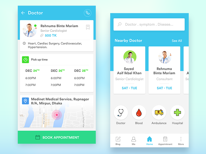 Doctor Appointment Mobile App Concept by Audacity IT ...