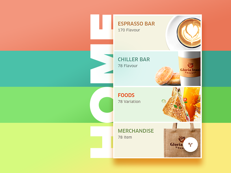 Gloria Jeans Coffee - Home concept drinks food ux ui color clean home coffee
