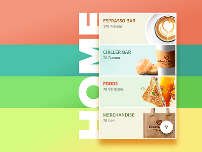 Gloria Jeans Coffee - Home concept clean coffee color drinks food home ui ux