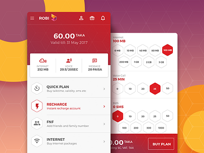 Robi MyNet Mobile App Concept