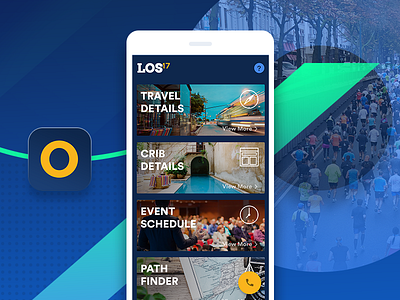 LOS17 Event app app bat card clean event home mobile schedule travel ui