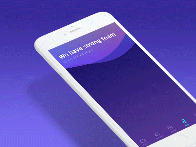 A-Team UI Experiment 3d animation card clean gif hover interaction motion swipe team