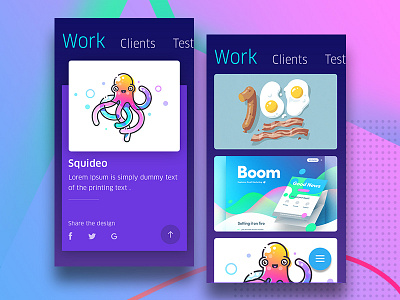 Audacity IT Company profile app - Concept app card clean detail home ui