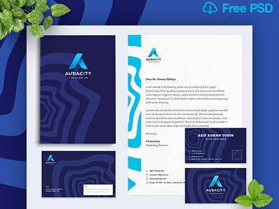 [Free PSD] Branding Material by Appify.xyz appifyx branding card envelope freebies magazine material