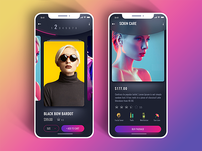 iOS Beauty App android app beauty clean color concept image ios mockup ui ux