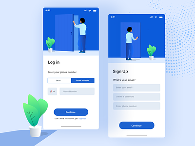 Login and Sign up concept ui ux