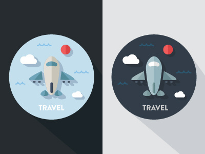 Travel Icon flat icon oversee plain sky travel trip