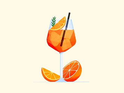 Aperol Spritz aperol drawing drink illustration orange procreate spritz summer