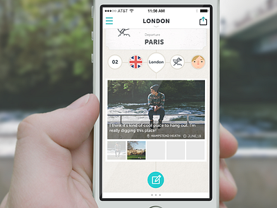 Wanderworld app flat gui icon ios travel trip ui ux