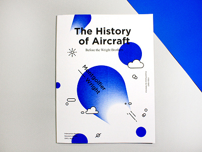 The History of Aircraft aircraft airplain blue book dot graphic history riso risograph