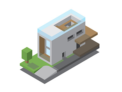 Isometric House 3d architecture house illustration illustrator isometric vector