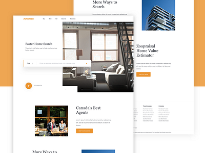 Zoocasa - Landing Page Concept concept design estate home landing layout property real ui web zoocasa
