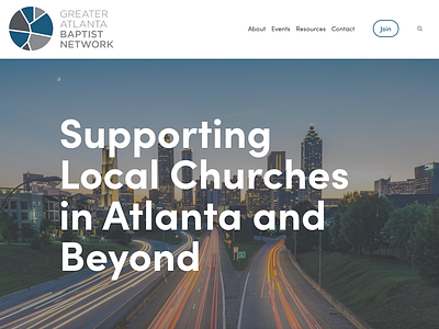 Greater Atlanta Baptist Network Website branding church branding squarespace website