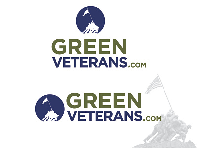 Green Veterans Logo Update branding design illustration logo military veterans day