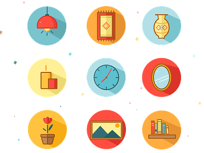Interior icons for website or Instagram