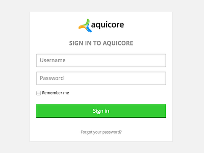 Aquicore's login login