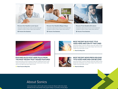 Homepage Middle Section clean green proxima nova web design whitespace