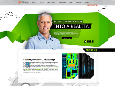 Minisite Home Page green minisite open sans origami slider