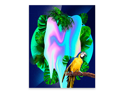 Summer color geometric holographic illustration noise photoshop surreal texture