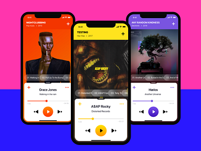 Music player app concept ui