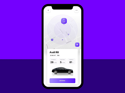Carsharing Application Concept app app design audi car card carsharing mobile ui