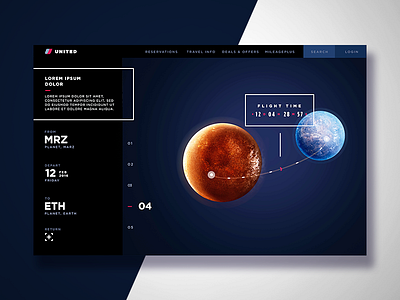 United Starlines airline planets space space travel starlines ui