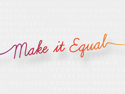 Make it Equal channel art gender equality international womens day typography youtube