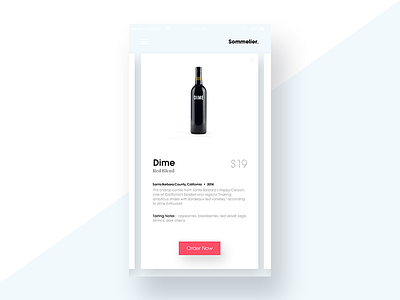 Sommelier. App app simple ui wine