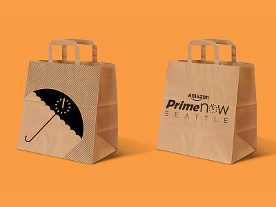 Prime Now bag branding amazon bag branding delivery identity prime prime now print