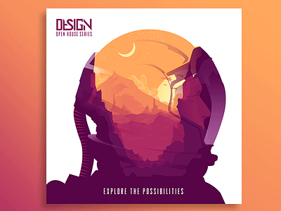 Design recruiting flyer design illustration poster print sci fi space