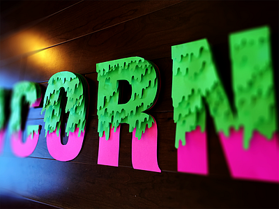 Unicorn 3d arts and crafts crafts neon paper typography wall art