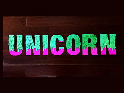 Unicorn Wall art 3d arts and crafts crafts neon paper typography wall art