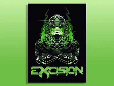 Excision Illustration apparel digital art illustration music robot vector