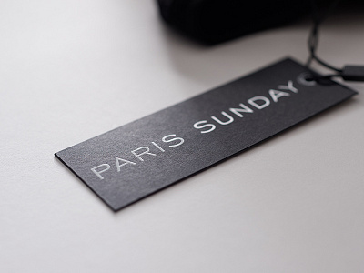 Paris Sunday Fashion identity - Hangtag apparel branding clothing fashion identity logo