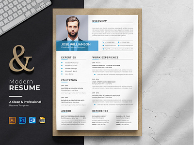 Modern, Clean & Minimal Resume / CV Template