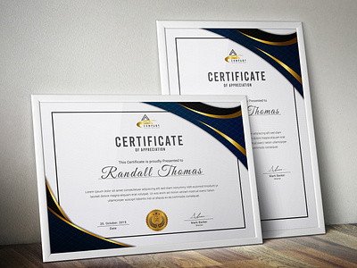 Landscape and Portrait Certificate Template job certificate