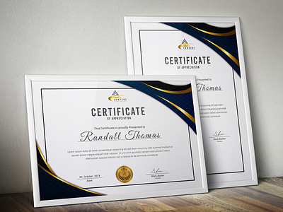 Landscape and Portrait Certificate Template