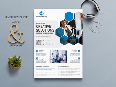 Creative & Modern Corporate Flyer Template business flyer corporate flyer template creative flyer flyer template graphic design magazine advert newspaper