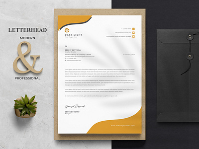 Modern Letterhead Template branding brandingbite brochure template business letterhead clean letterhead corporate identity corporate letterhead design elegant graphic design illustration letterhead design modern letterhead presentation folder simple letterhead visual identity