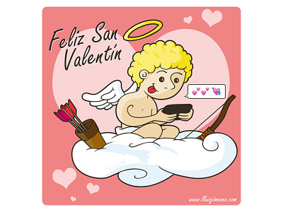 Feliz San Valentín cartoon day drawing illustration layout santvalentines