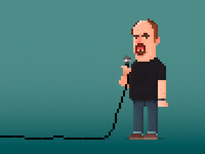 Louie 8 bit animated gif comedy funny louie louie ck pixel pixel art stand up