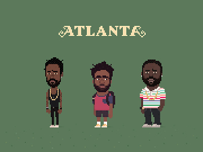 Atlanta 8bit atlanta donald glover hip hop illustration paper boi pixel pixel art tv