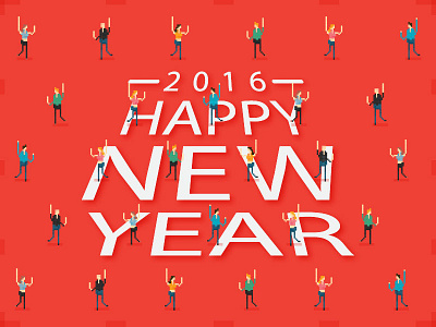 Happy New Year 2016 post wall