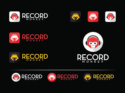 Record Monkey art branding digital |