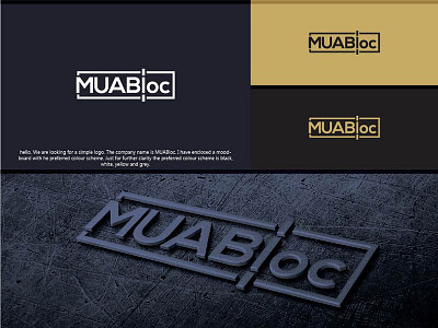 MUABloc logo design artwork presentation