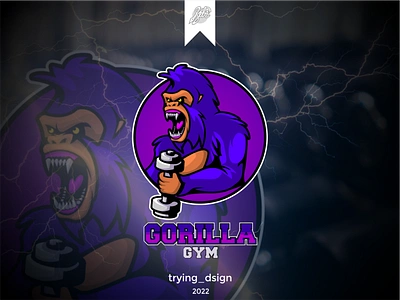 Gorilla gym app brand branding design graphic design illustration logo wild