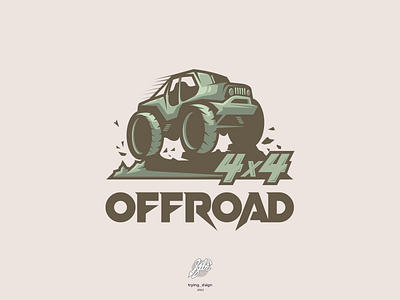 4x4 OFFROAD brand branding design graphic design illustration logo transport vector